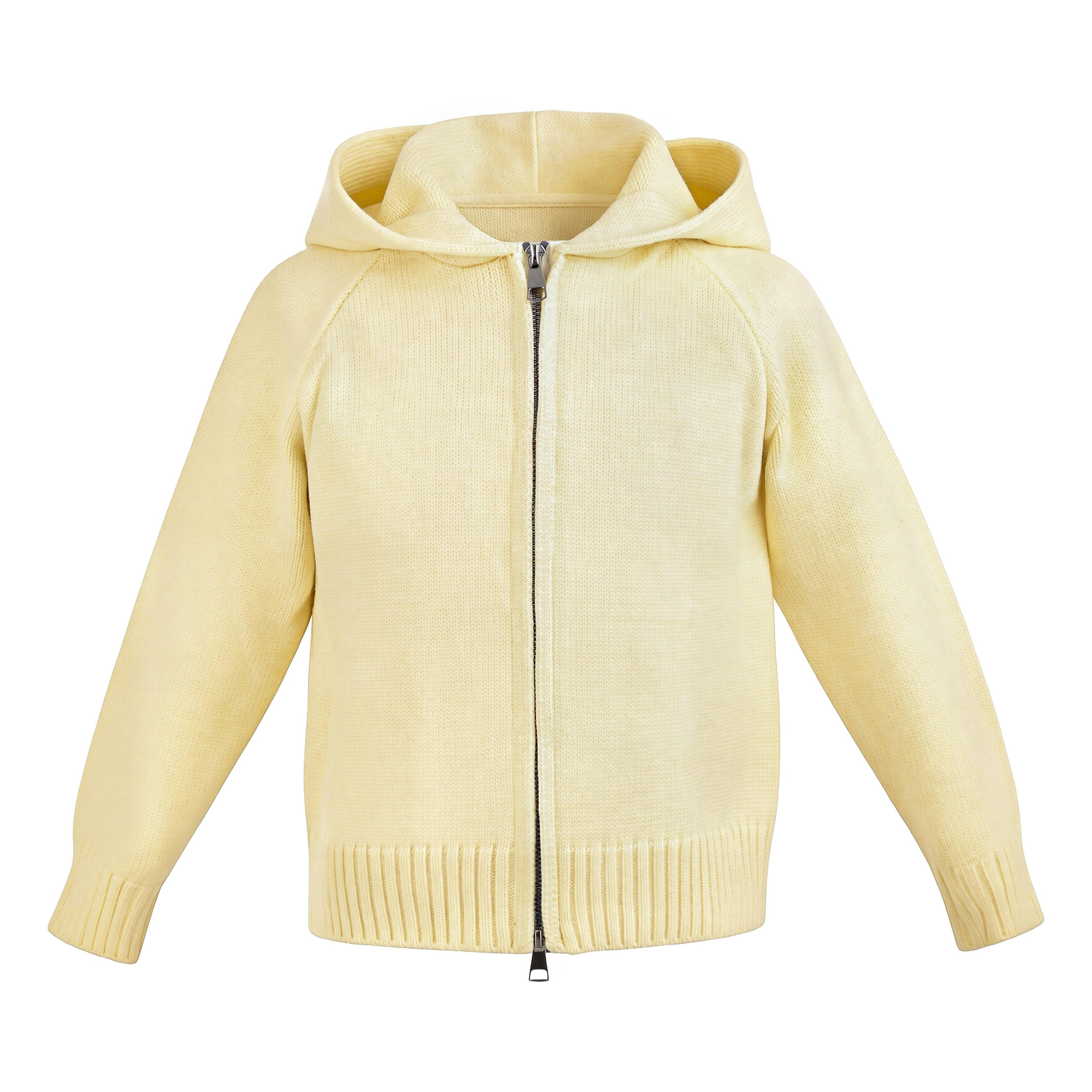 Yellow Hooded Puffer Jacket