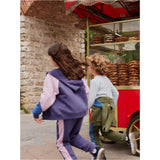 Colorblock Long Sleeve Kangaroo Pocket Hoodie, Purple