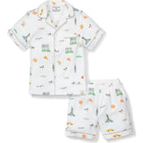 Kid's Twill Pajama Short Set in New York! New York!