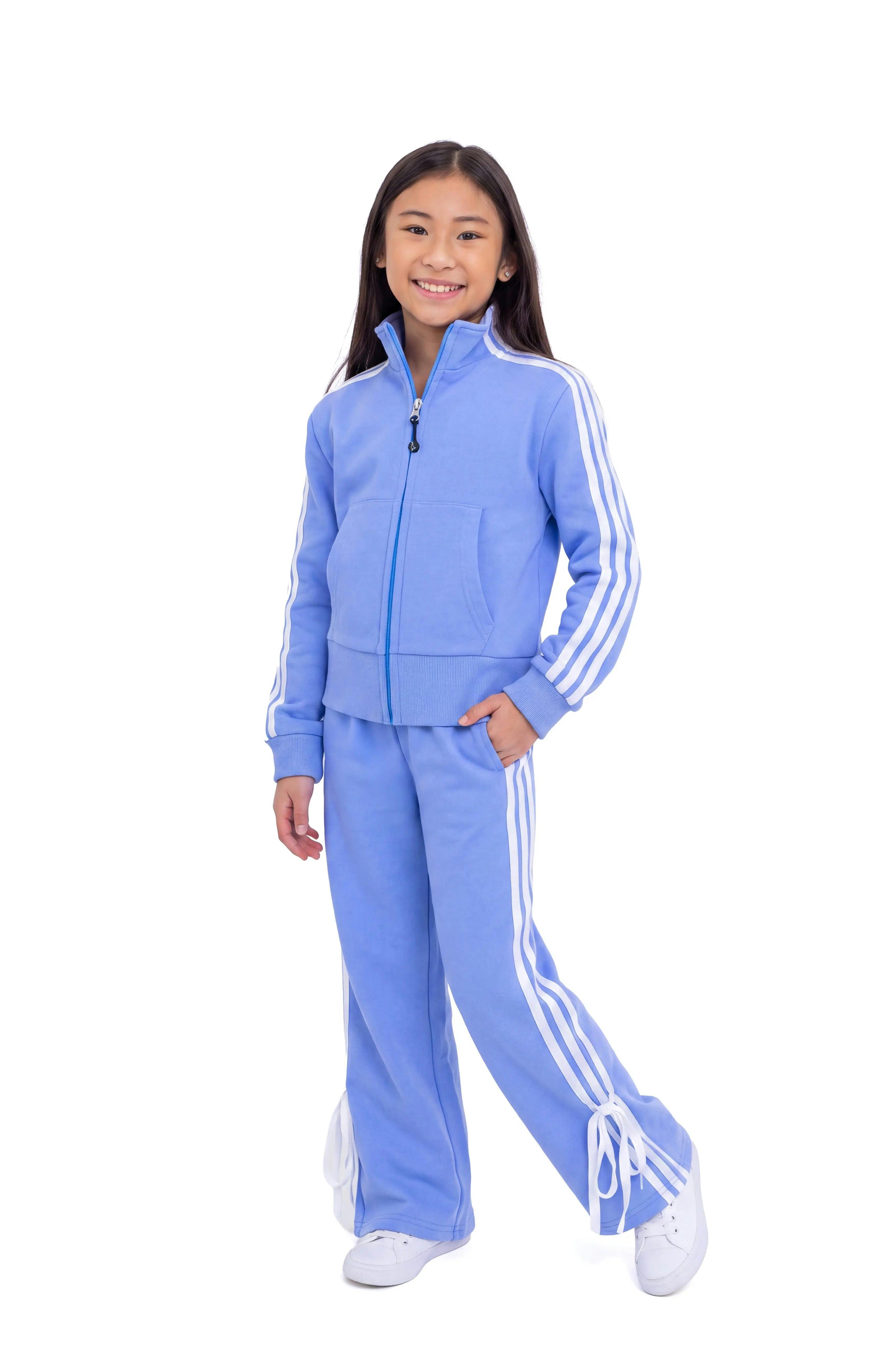 Paige - Relaxed Sweatpants with Bowtie - Periwinkle