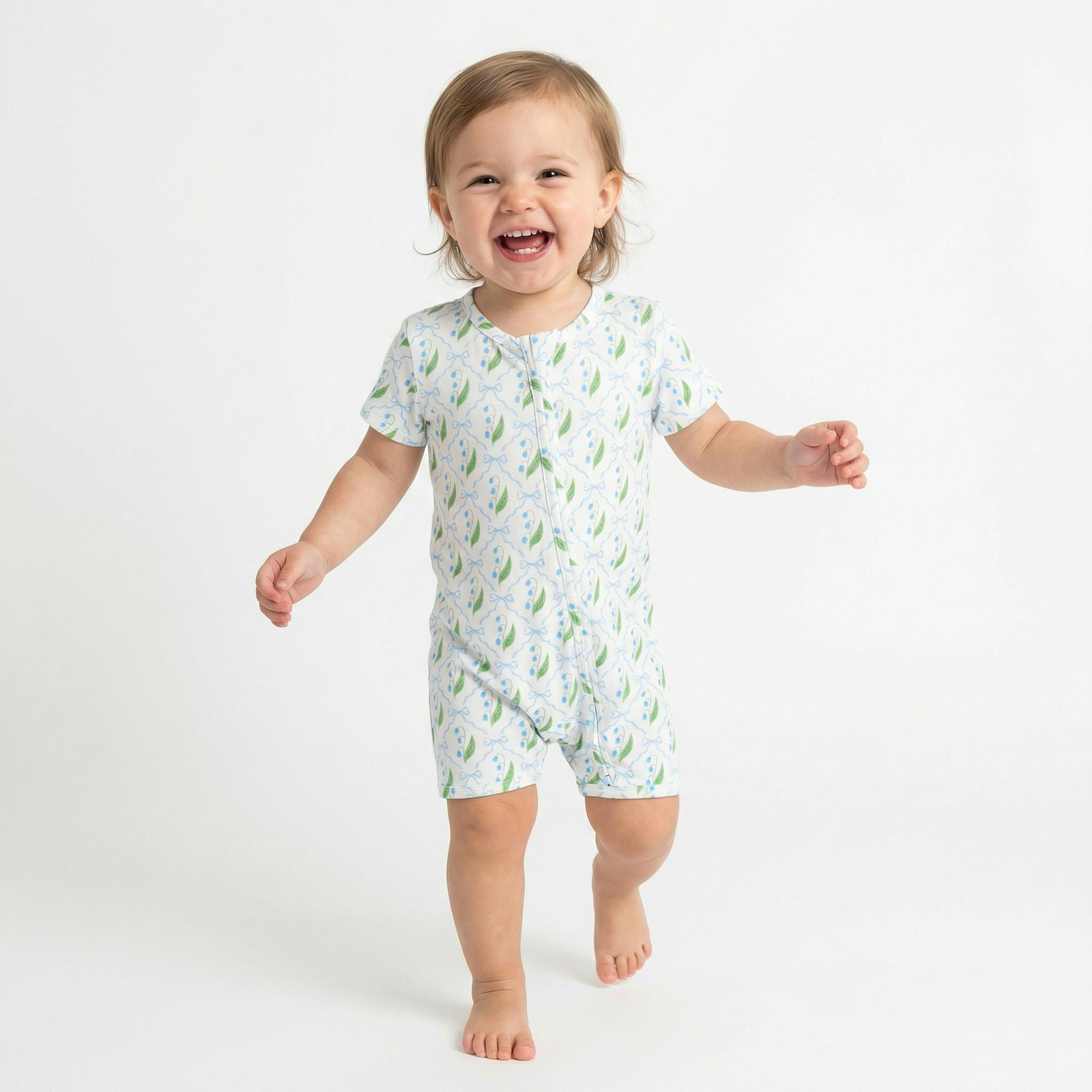 Bluebell Bows Short Sleeve & Shorts Bamboo Sleeper