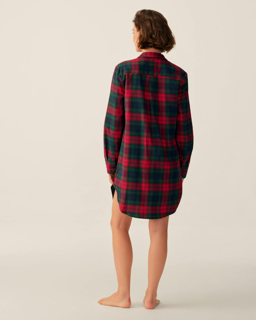 Women's Brushed Twill Nightshirt in St. James Tartan