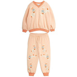 MINI RODINI Vintage Rabbits Sweat Set - Pink