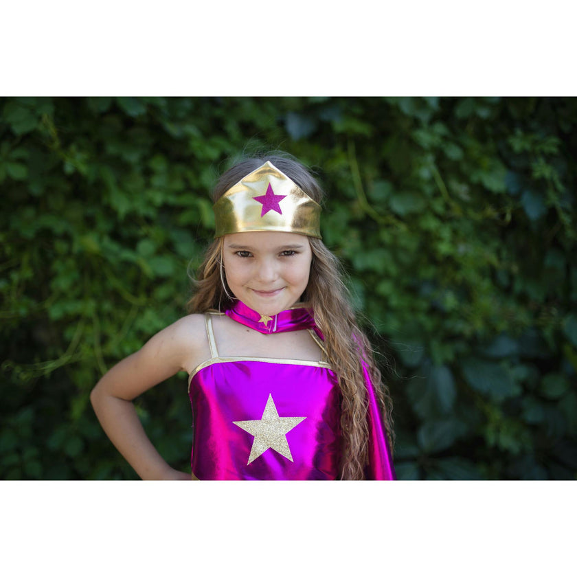 Superhero Star Dress, Cape & Headpiece