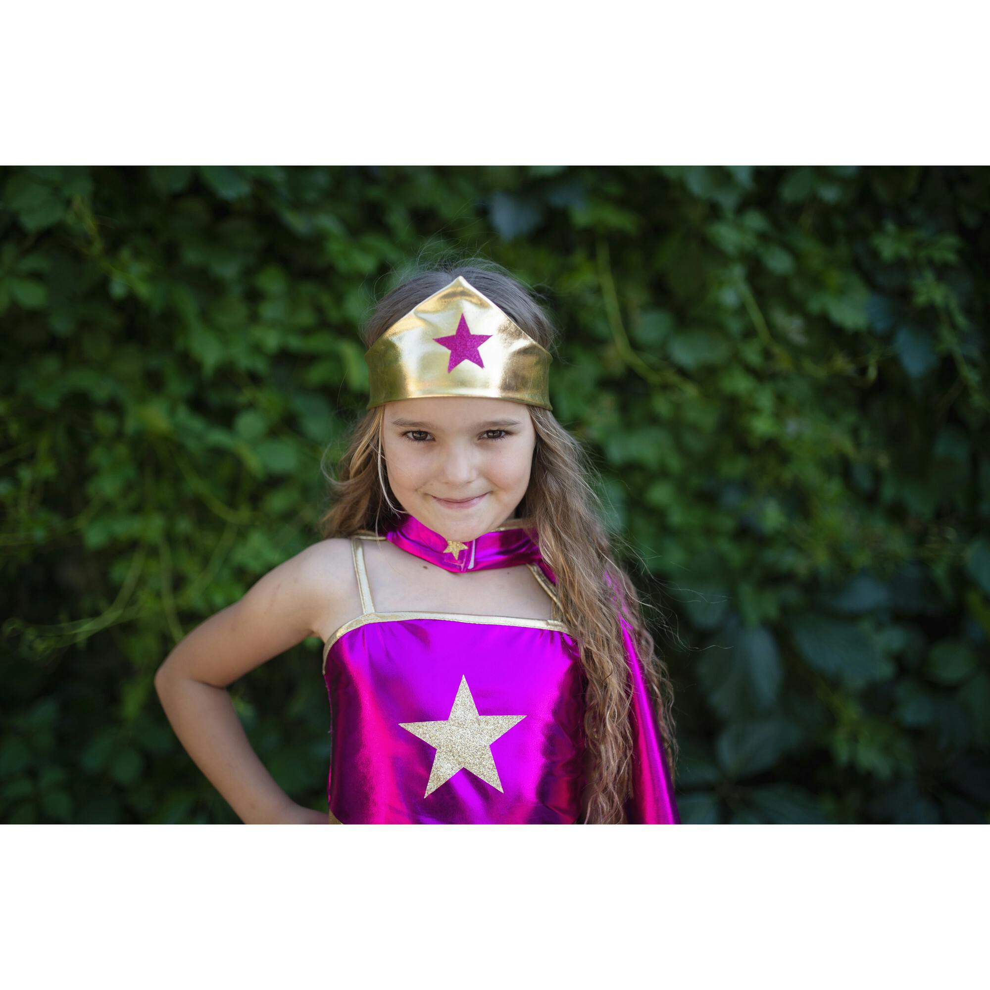 Superhero Star Dress, Cape & Headpiece