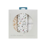 Cotton Muslin Swaddle Blanket 3 Pack - Garden Bees