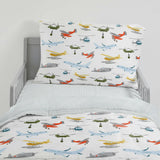 Cotton Muslin Toddler Bedding 3 Piece Set - Air Show