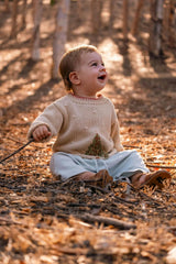 Christmas Tree Sweater in Taupe