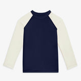 Kids Long Sleeve Baseball Rash Guard, Blue