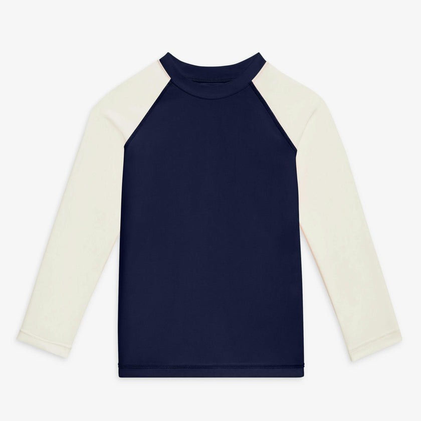Kids Long Sleeve Baseball Rash Guard, Blue