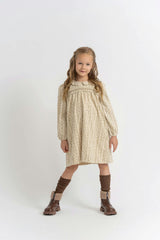Corduroy Stripe Dress Cream