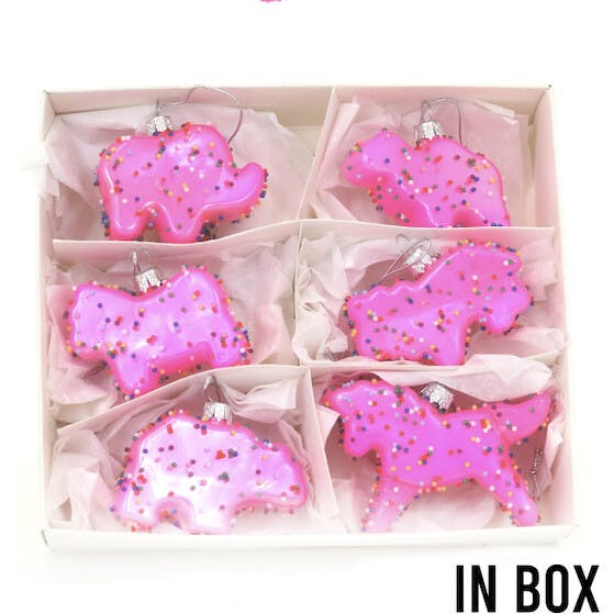 Frosted Circus Animal Cookie Ornaments