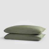 Zen Crinkled Comfort Pillowcase Set – Set of 2 (Matcha)