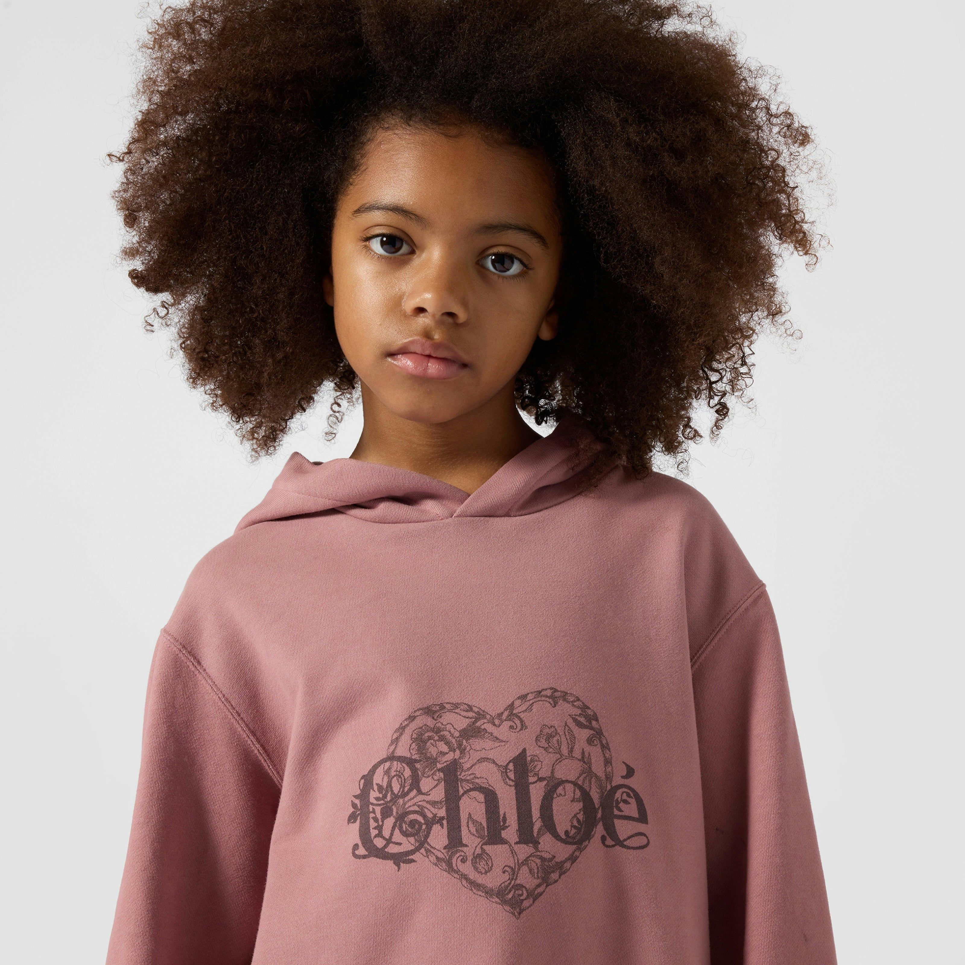 Pink Heart Logo Hoodie Dress