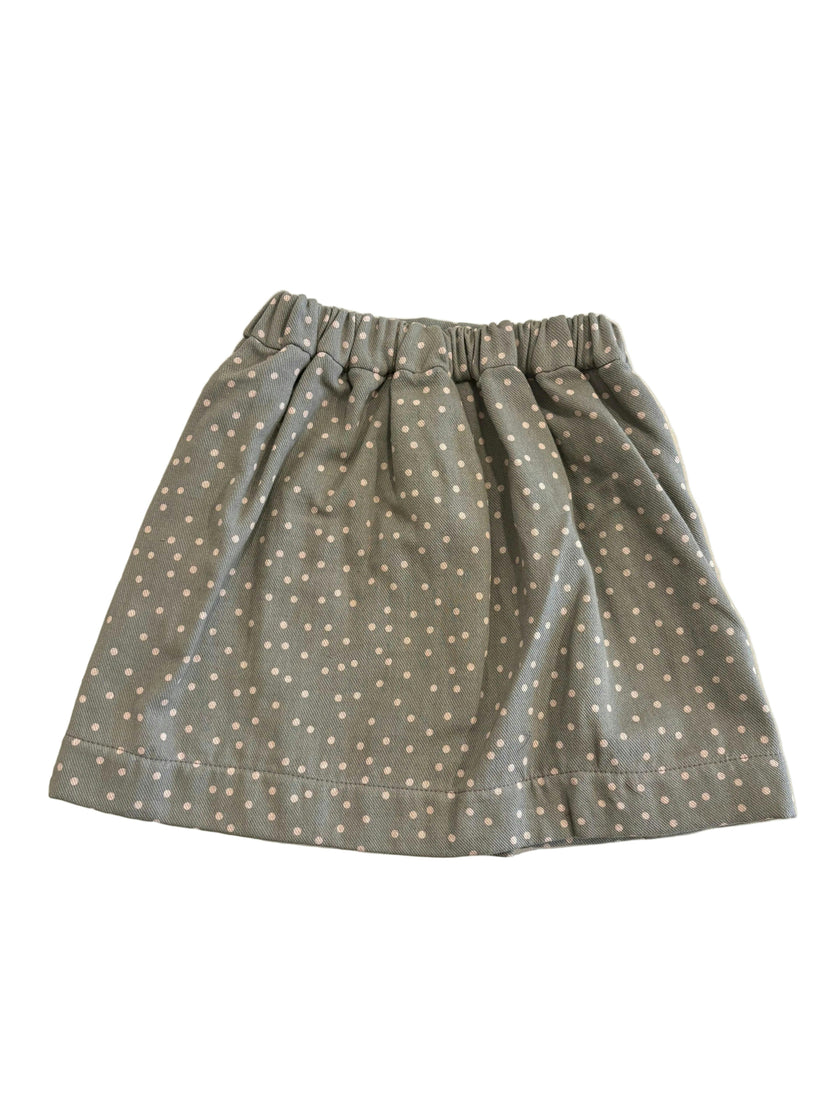 Girl Pleated Skirt Polka Dot Kilt