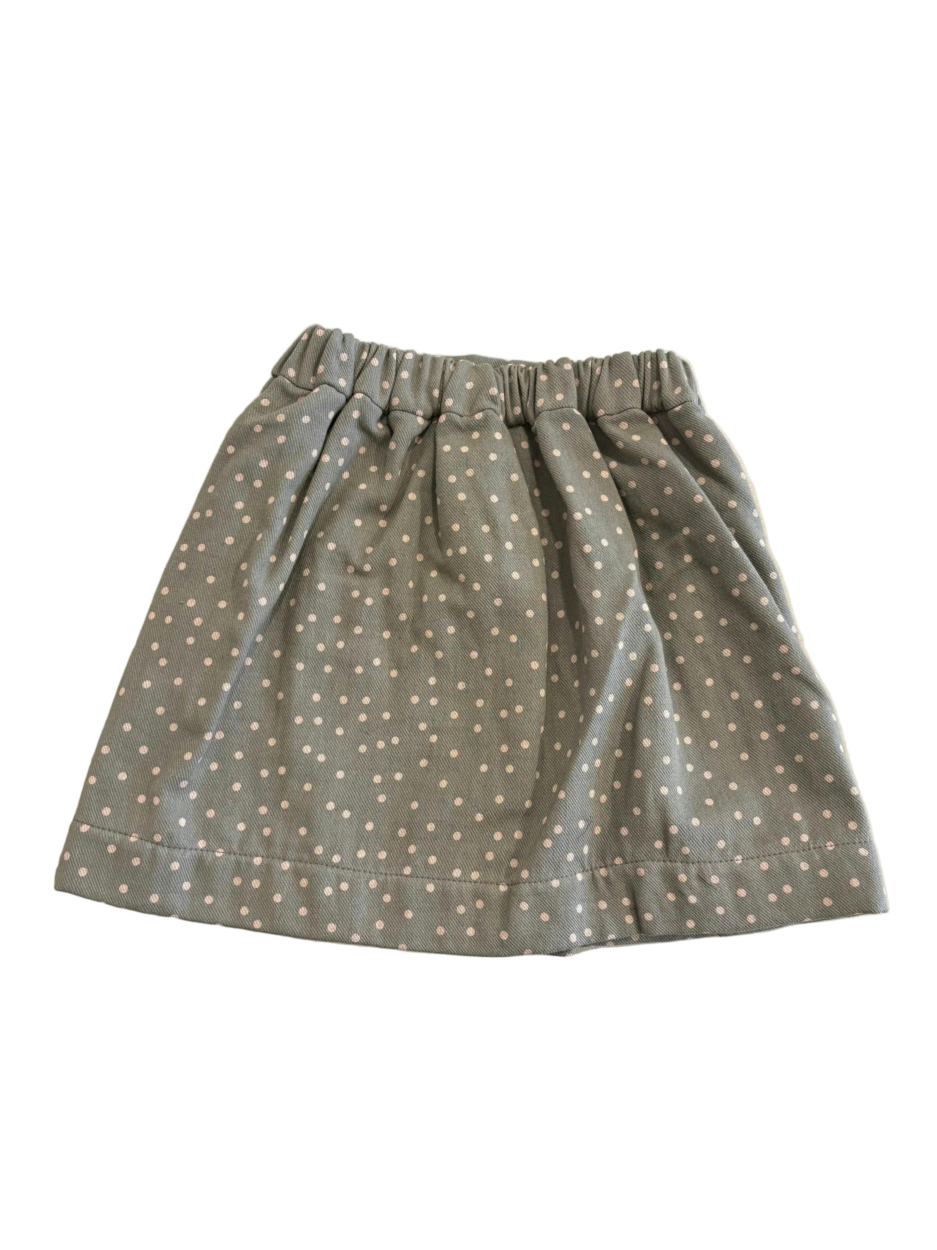 Girl Pleated Skirt Polka Dot Kilt