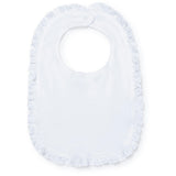 Ruffled Edge Pima Cotton Bib White