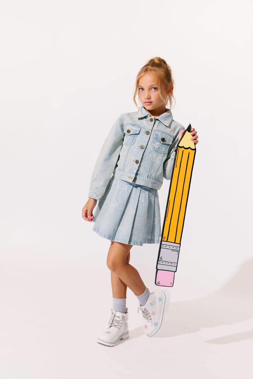 Sparkle Bows Denim Jacket