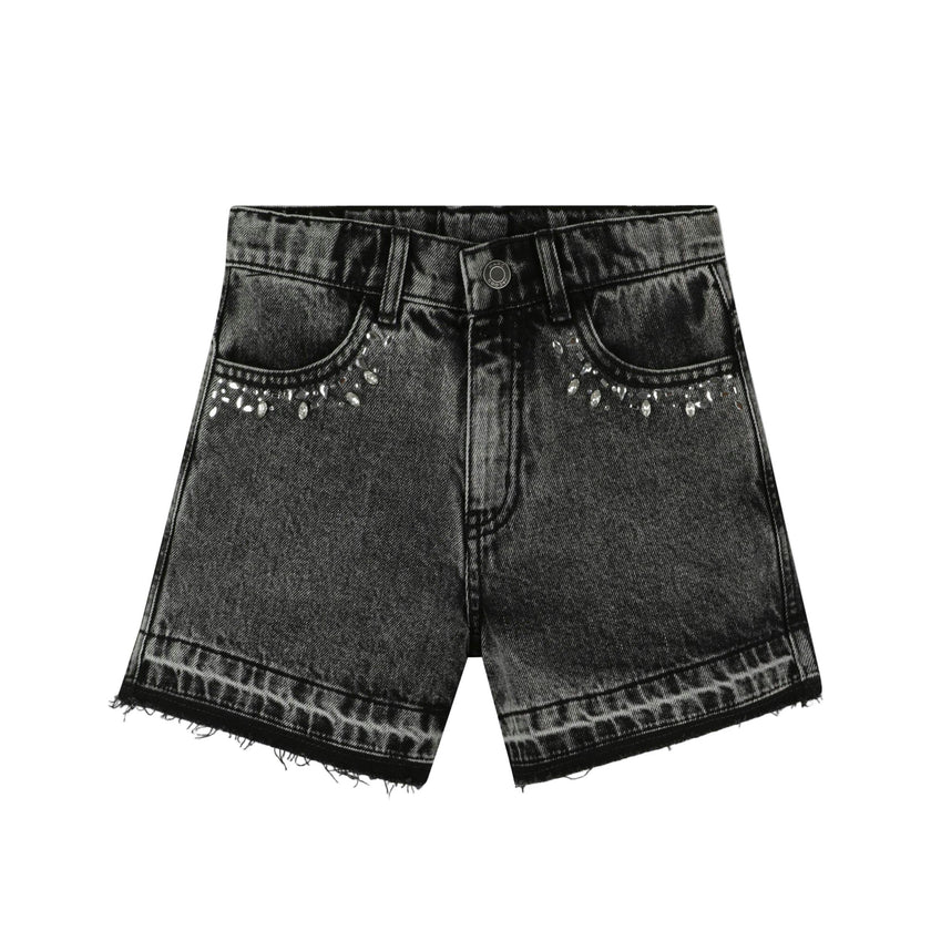 Black Denim Shorts