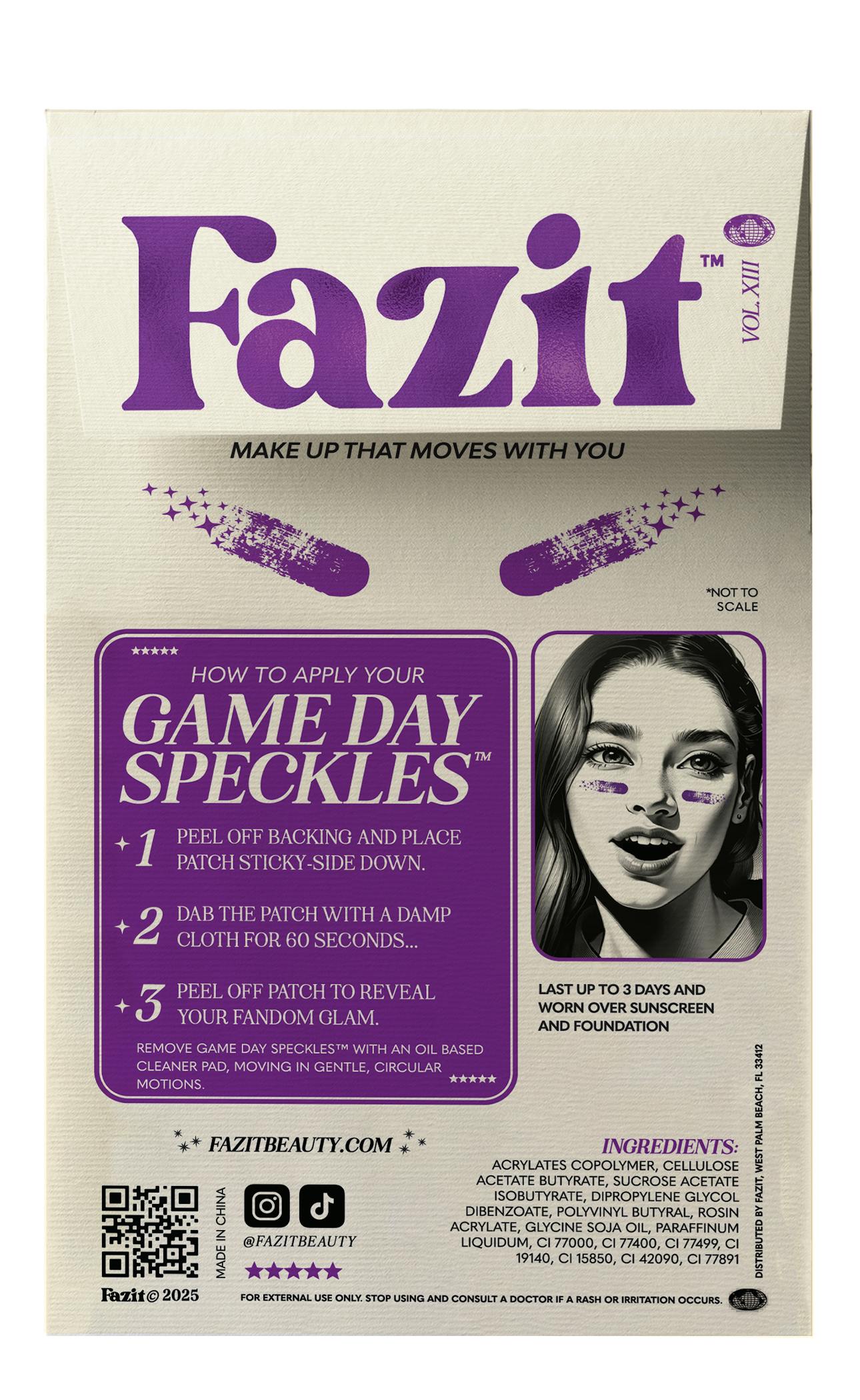 Purple Game Day Speckles