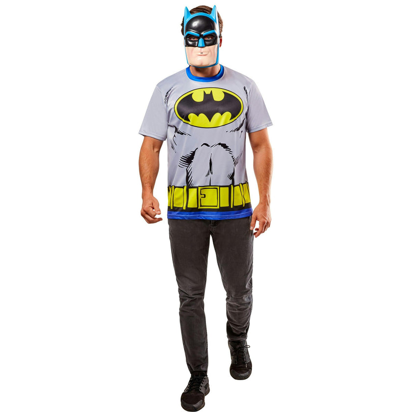 Men's DC Comics Ben Cooper Batman T-Shirt and Half Mask