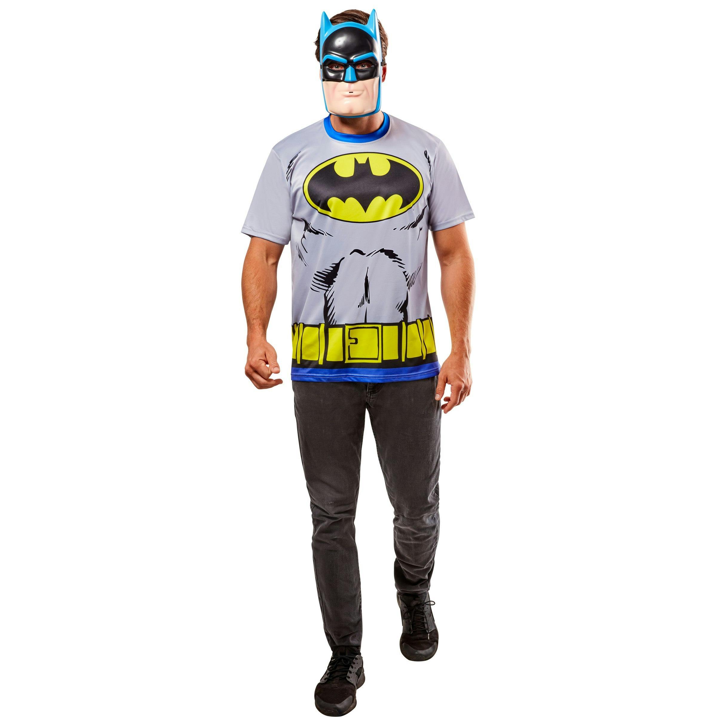 Men's DC Comics Ben Cooper Batman T-Shirt and Half Mask