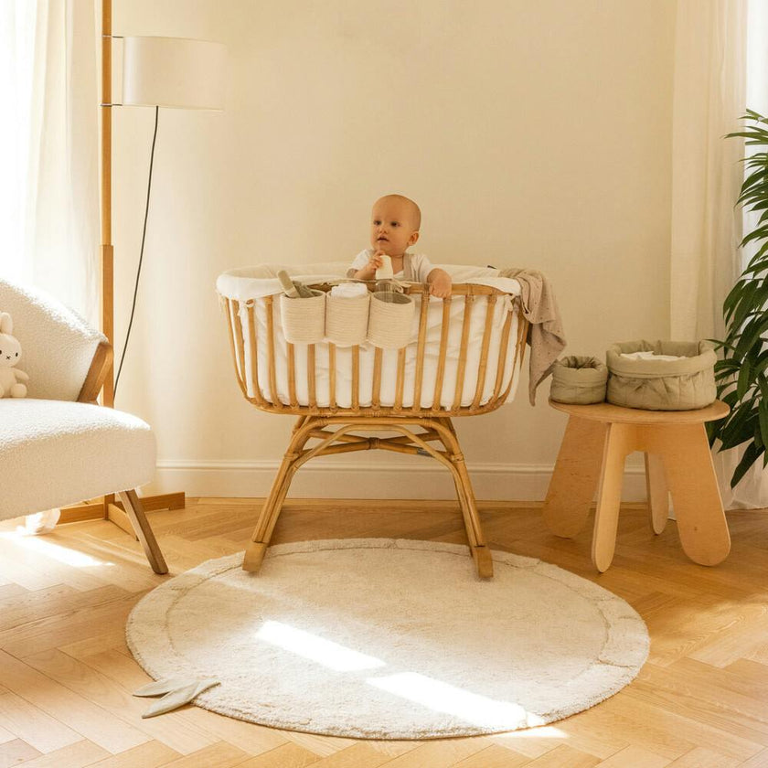 Removable Leaves Round Washable Rug