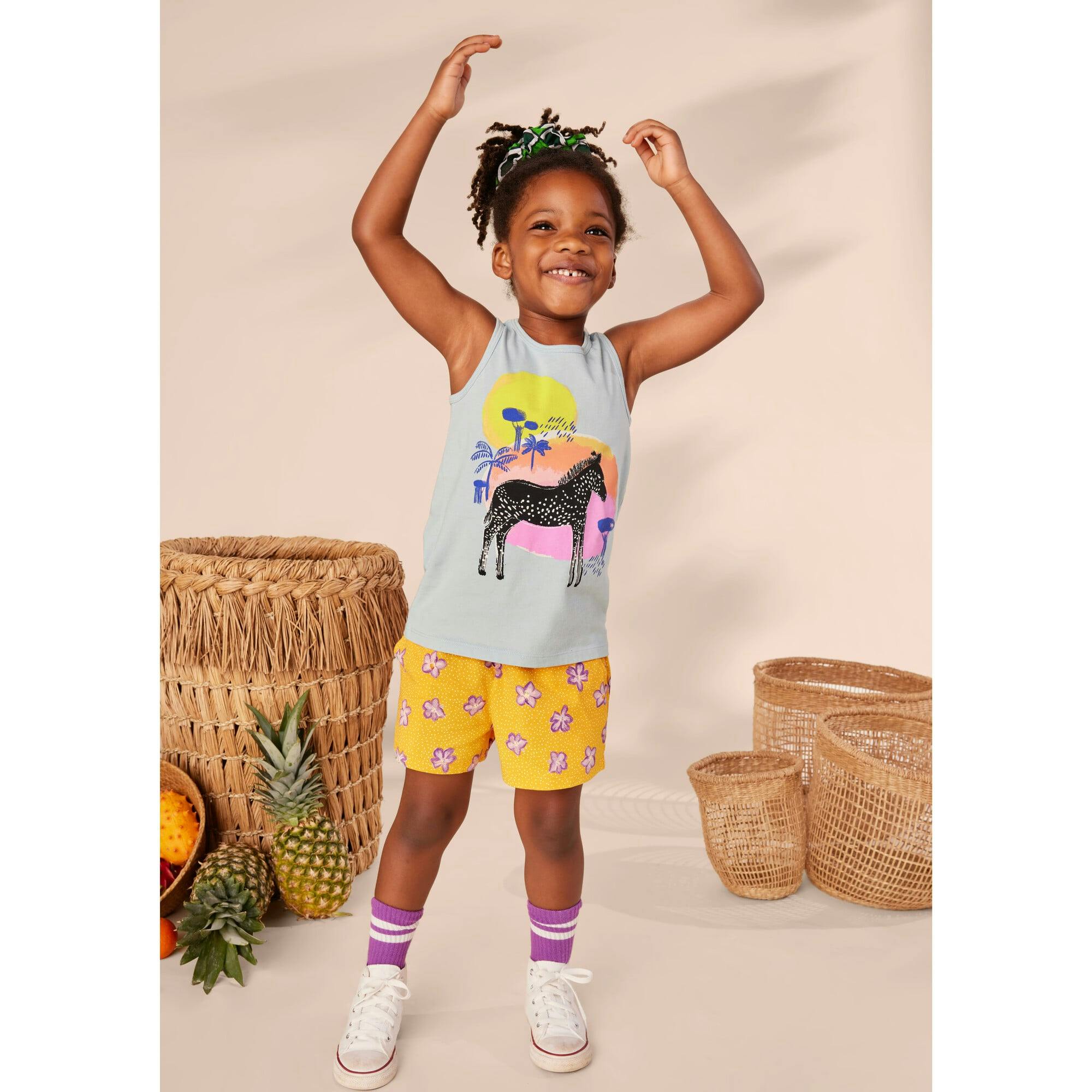 Paperbag Smocked High-Waist Mid-Thigh Shorts, Purple