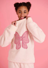 Women's Big Bow Crystal Fuzzy Set