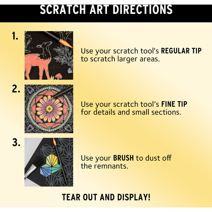 Brea Reese: Scratch Art Paper Pad - Tropical