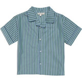 Bowling Shirt in Cucumber Stripe
