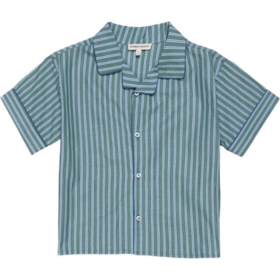 Bowling Shirt in Cucumber Stripe