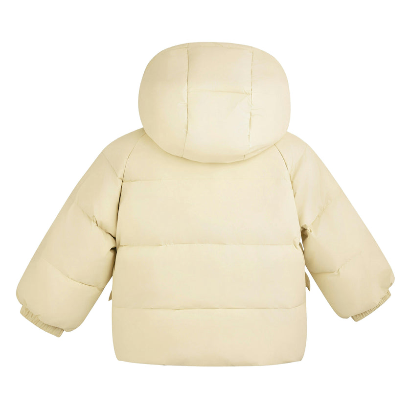 Yellow Bow Puffer Jacket