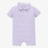 Clearance baby polo shortie in mini stripe