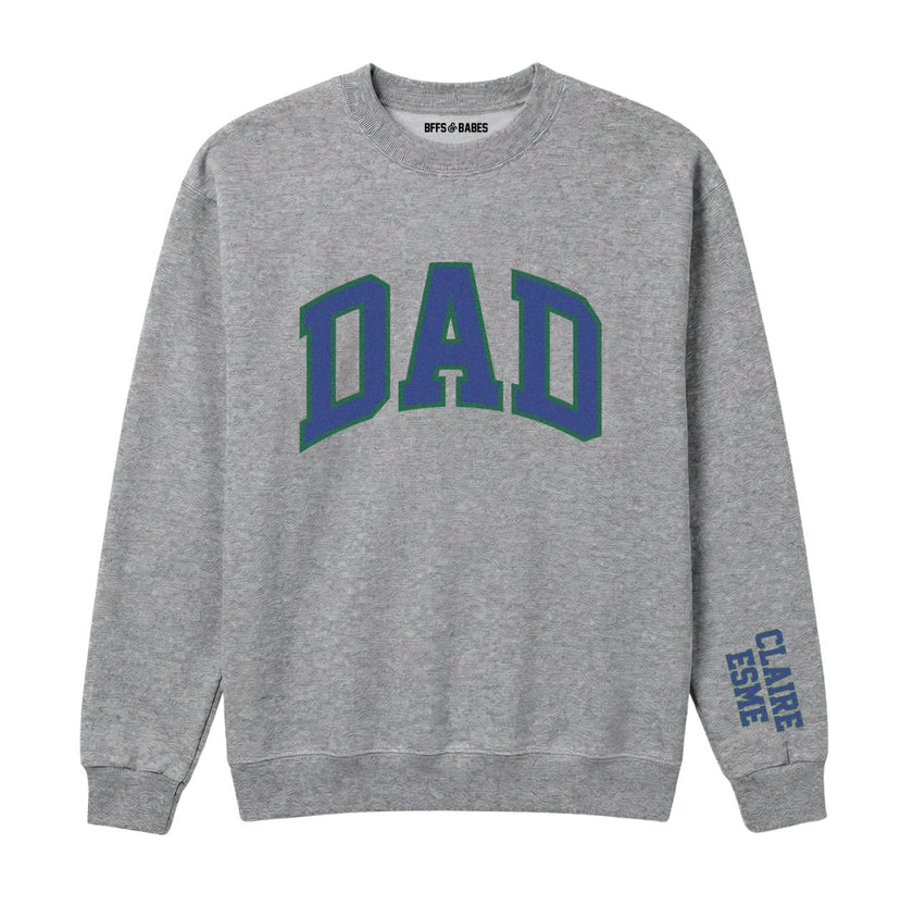 DAD Personalized Printed Sweatshirt, Gray