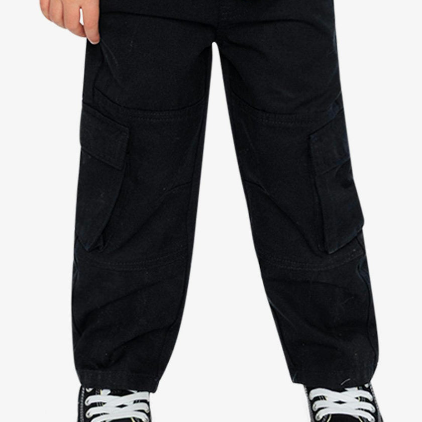 Twill Pants With Cargo Pockets Dark Blue
