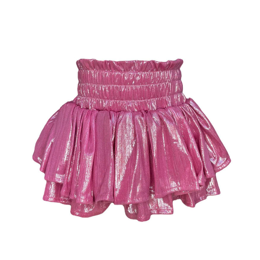 Metallic Ruffle Skort