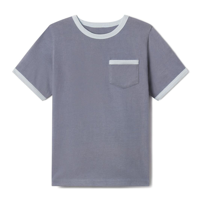 Jacob Ringer Tee in Flint Blue