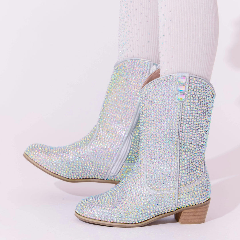 Silver Crystal Cowgirl Boots