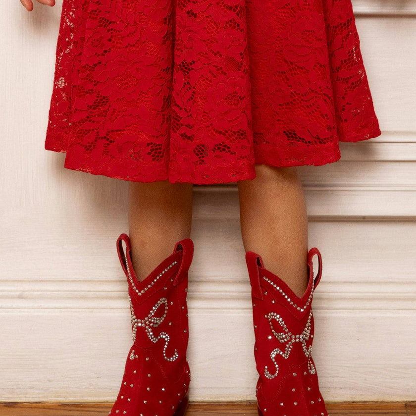 Mini Channing Bootie in Red
