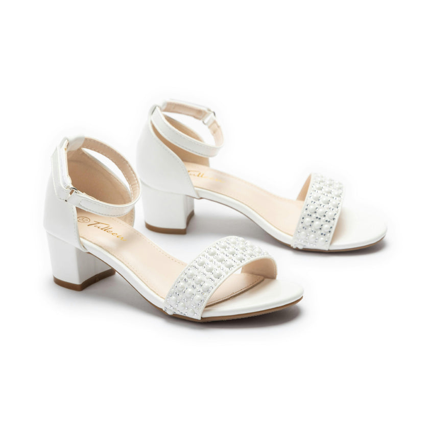 White Callista Pearl Sandals