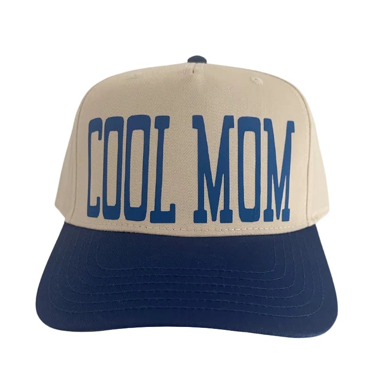 Women's Cool Mom 2-Tone Hat, Tan & Blue - OS