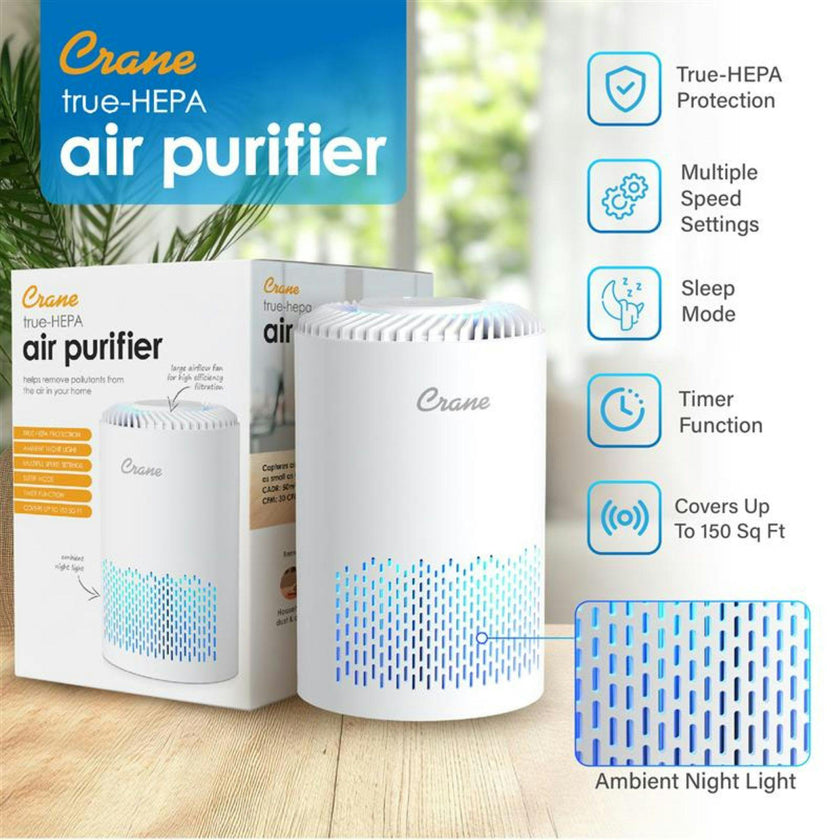 True HEPA Air Purifier For Nursery, Up To 150 Sq. Ft., With Aroma Tray, Night Light