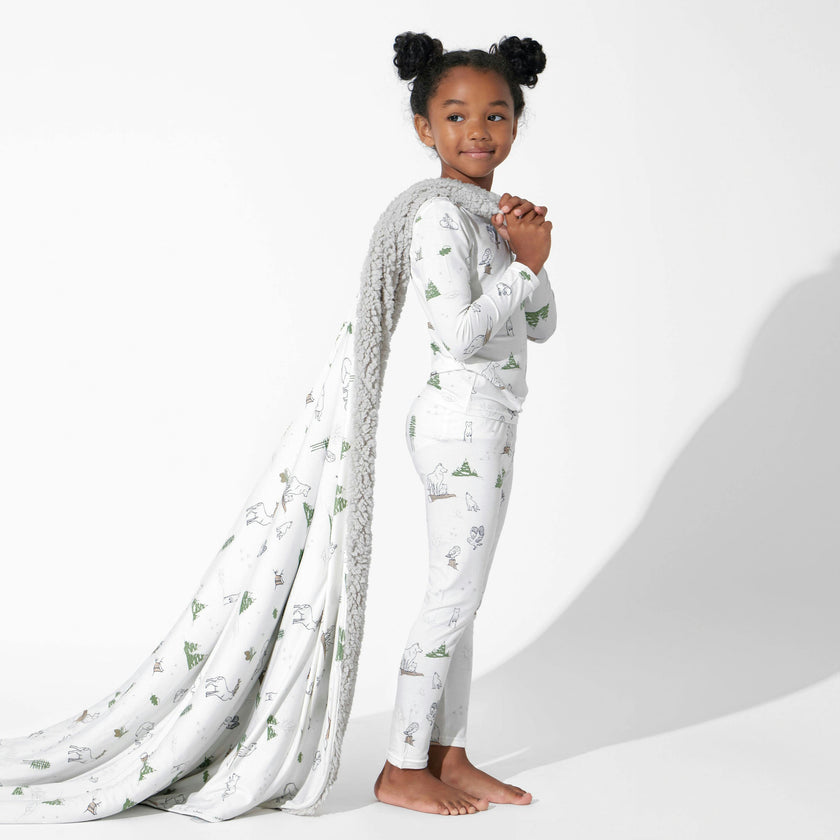 Winter Forest Animals Bamboo Kids Pajamas