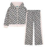 Pink Pale Cardigans + Trousers