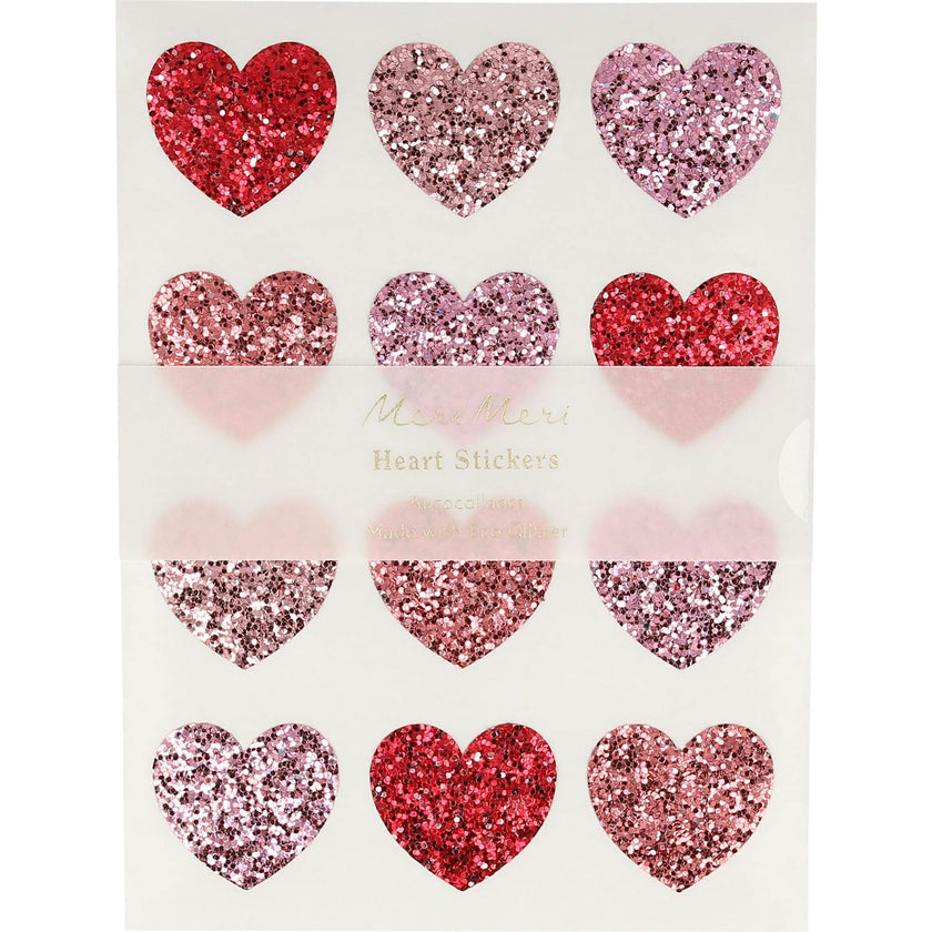 Glitter Heart Stickers