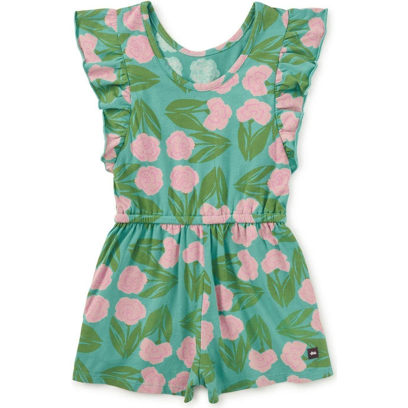 Flutter Sleeve Romper, Pink