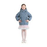 Blue Pom-Pom Puffer Jacket