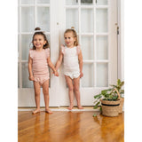 Shoulder Ruffle Top & Short Set, White