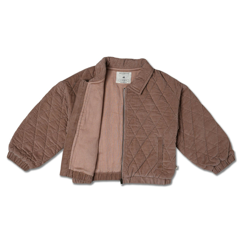 Organic Quilted Bomber Corduroy Jacket